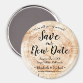 Gepersonaliseerd Bespaar onze nieuwe datumbruiloft Magneet (Voorkant / Achterkant)