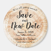 Gepersonaliseerd Bespaar onze nieuwe datumbruiloft Magneet (Voorkant)