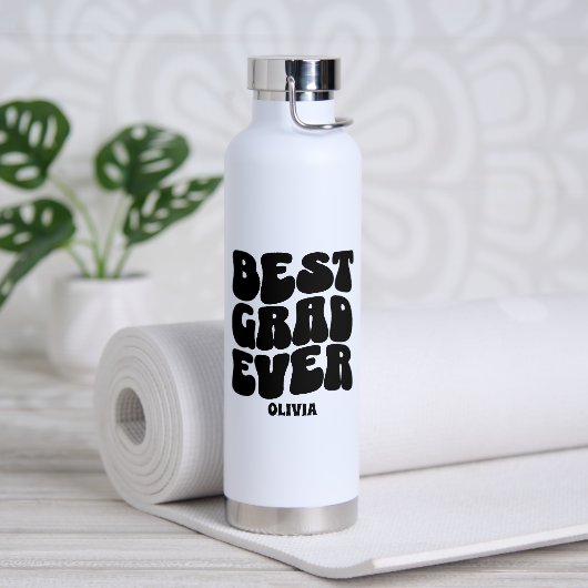 Gepersonaliseerd beste Afstudeerder ooit aangepast Waterfles (Yoga)