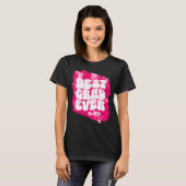Gepersonaliseerd Beste Afstudeerder ooit roze stro T-shirt (Voorkant volledig)