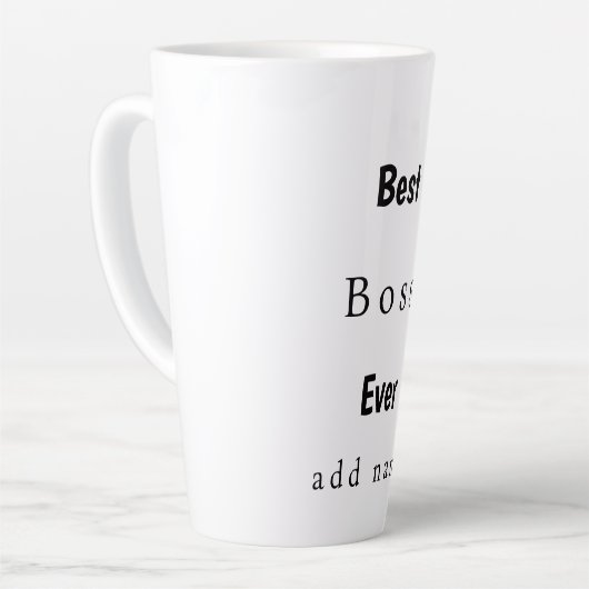 Gepersonaliseerd beste baas ooit latte mok (Linkerhoek)