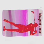 Gepersonaliseerd beste dames golfcadeau voor golf golfhanddoek (Horizontaal)