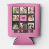 Gepersonaliseerd beste grootmoeder ooit 8 Foto col Blikjeskoeler (Voorkant)