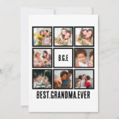 Gepersonaliseerd beste grootmoeder ooit 8 Foto col Feestdagenkaart (Voorkant)