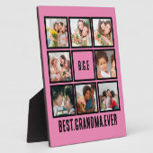 Gepersonaliseerd beste grootmoeder ooit 8 Foto col Fotoplaat (Zijkant)