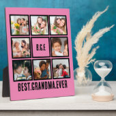 Gepersonaliseerd beste grootmoeder ooit 8 Foto col Fotoplaat (Zijkant)