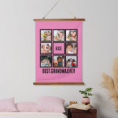 Gepersonaliseerd beste grootmoeder ooit 8 Foto col Hangend Wandkleed (Slaapkamer)