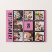 Gepersonaliseerd beste grootmoeder ooit 8 Foto col Legpuzzel (Horizontaal)