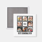 Gepersonaliseerd beste grootmoeder ooit 8 Foto col Magneet (Voorkant / Achterkant)
