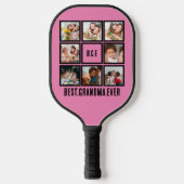Gepersonaliseerd beste grootmoeder ooit 8 Foto col Pickleball Paddle (Voorkant)