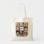 Gepersonaliseerd beste grootmoeder ooit 8 Foto col Tote Bag (Voorkant)
