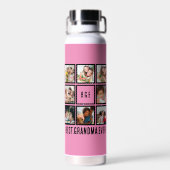 Gepersonaliseerd beste grootmoeder ooit 8 Foto col Waterfles (Achterkant)
