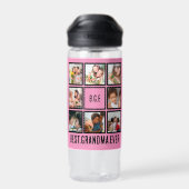 Gepersonaliseerd beste grootmoeder ooit 8 Foto col Waterfles (Achterkant)