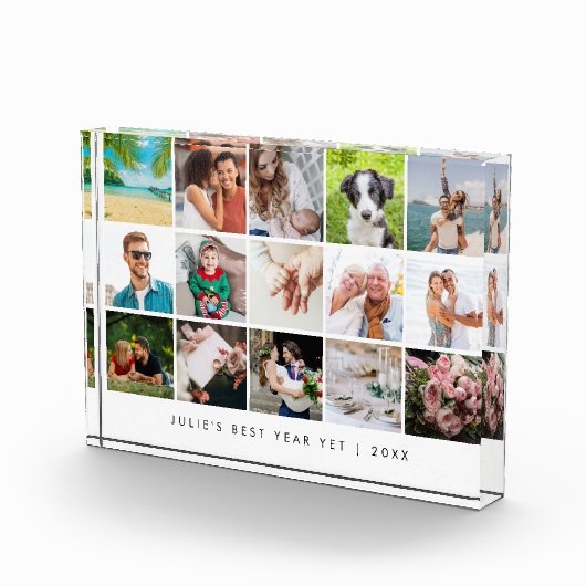 Gepersonaliseerd beste jaar, maar Collage 15 Fotoblokken (Rechts)