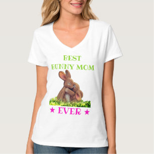 Gepersonaliseerd BESTE KONIJN MAM OOIT Simply Scha T-shirt