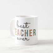 Gepersonaliseerd beste leraar-aver-cadeau voor ler koffiemok (Voorkant links)