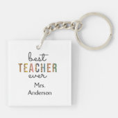 Gepersonaliseerd beste leraar-aver-cadeau voor ler sleutelhanger (Achterkant)