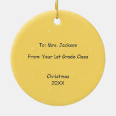 Gepersonaliseerd beste lesbord keramisch ornament (Achterkant)