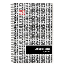 Gepersonaliseerd beste leven ooit zwart wit rood