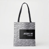 Gepersonaliseerd beste leven ooit zwart-wit Tas (Voorkant)