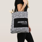 Gepersonaliseerd beste leven ooit zwart-wit Tas (Dichtbij)