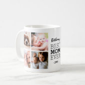 Gepersonaliseerd beste mam ooit fotocollage koffiemok (Voorkant links)