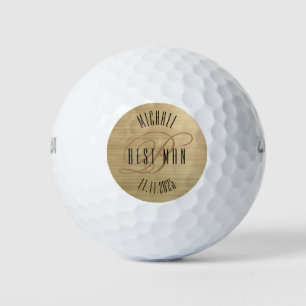 Gepersonaliseerd Beste man, geborsteld goud Golfballen
