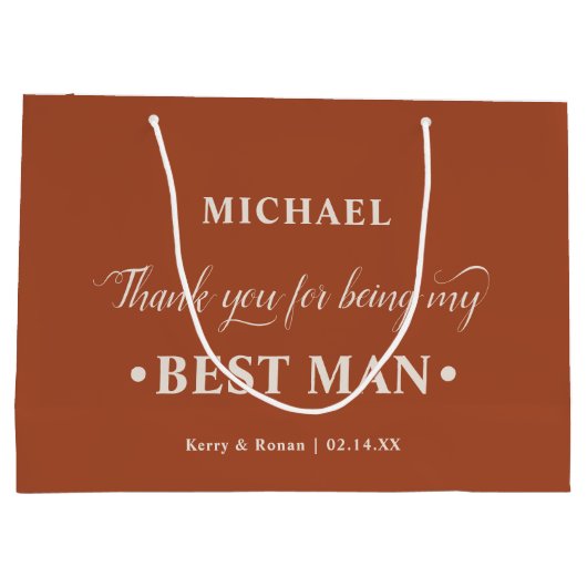 Gepersonaliseerd beste man verbrand Sinaasappel Da Groot Cadeauzakje (Achterkant)