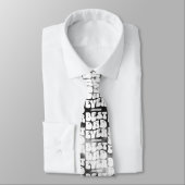 Gepersonaliseerd Beste Papa Ooit Zwart Tie Dye Str Stropdas (Gebonden)