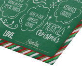 Gepersonaliseerd Beste Santa Cookie & Melkbakje Snijplank (Hoek)