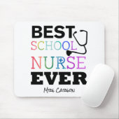 Gepersonaliseerd beste schoolverpleegster ooit kle muismat (Met muis)
