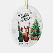 Gepersonaliseerd Beste Vriend Kerstcadeau 2024 Keramisch Ornament (Rechts)
