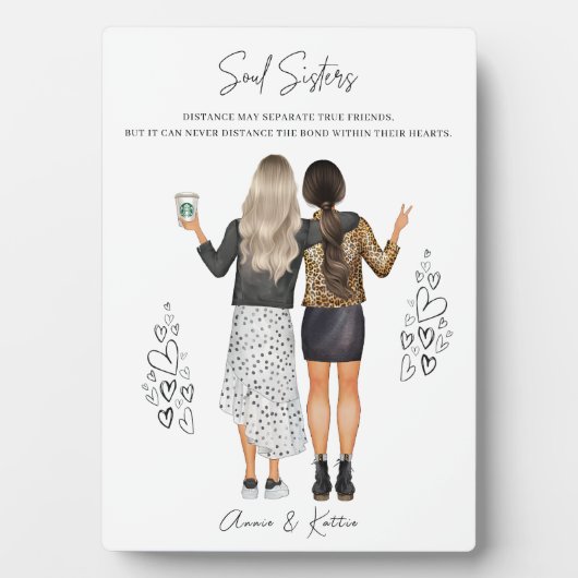 Gepersonaliseerd Beste Vriend Kerstmis Print Plaqu Fotoplaat (voorkant)