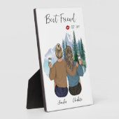 Gepersonaliseerd beste vriendenportret - Aangepast Fotoplaat (Zijkant)