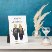 Gepersonaliseerd beste vriendenportret - Plaque Be Fotoplaat (Zijkant)