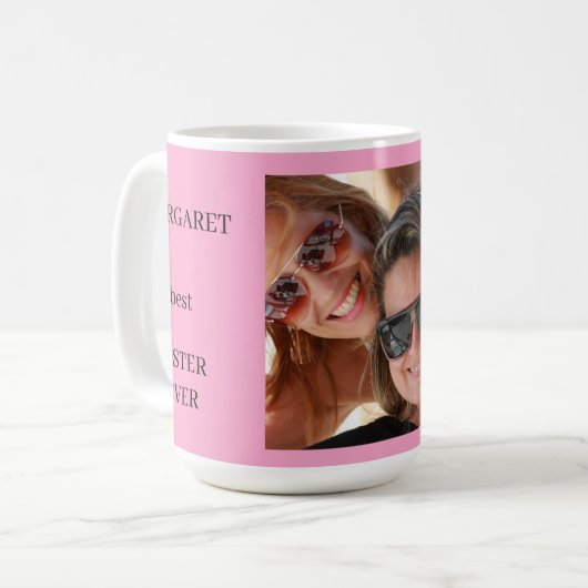 Gepersonaliseerd beste zuster ooit koffiemok (Voorkant links)