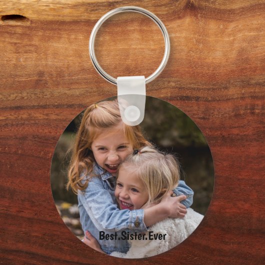 Gepersonaliseerd beste zuster ooit sleutelhanger (Voorkant)