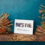 Gepersonaliseerd Bestie BFF Beste vrienden Foto Co Fotoplaat (Zijkant)