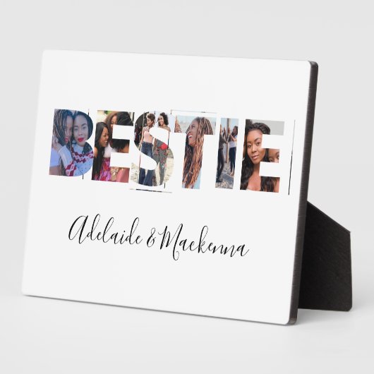 Gepersonaliseerd Bestie BFF Beste vrienden Foto Co Fotoplaat (Zijkant)