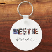 Gepersonaliseerd Bestie BFF Beste vrienden Foto Co Sleutelhanger (Voorkant)