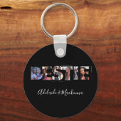 Gepersonaliseerd Bestie BFF Beste vrienden Foto Co Sleutelhanger (Voorkant)