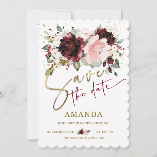 Gepersonaliseerd Bewaar de datum 80e verjaardag Kaart (Voorkant)