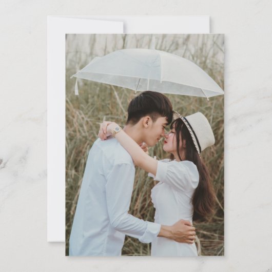 Gepersonaliseerd Bewaar de datum Bruiloft uitnodig Kaart (Achterkant)