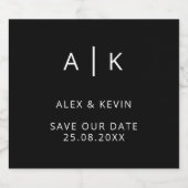 Gepersonaliseerd Bewaar de datum Champagne Label Sparkling Wijnetiket (Enkel label)