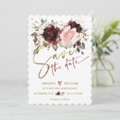 Gepersonaliseerd Bewaar de Datumkaarten voor 50ste Kaart (Staand voorkant)