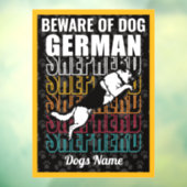 Gepersonaliseerd bewustzijn van Dog German Shepher Raamsticker (Vel 3)