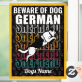 Gepersonaliseerd bewustzijn van Dog German Shepher Raamsticker (Huis)