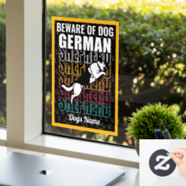 Gepersonaliseerd bewustzijn van Dog German Shepher Raamsticker