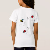 Gepersonaliseerd Bezig Bumblebee & Ladybird Patter T-shirt (Achterkant)