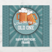 Gepersonaliseerd bier Gelukkige Verjaardag Etiket (Enkel label)